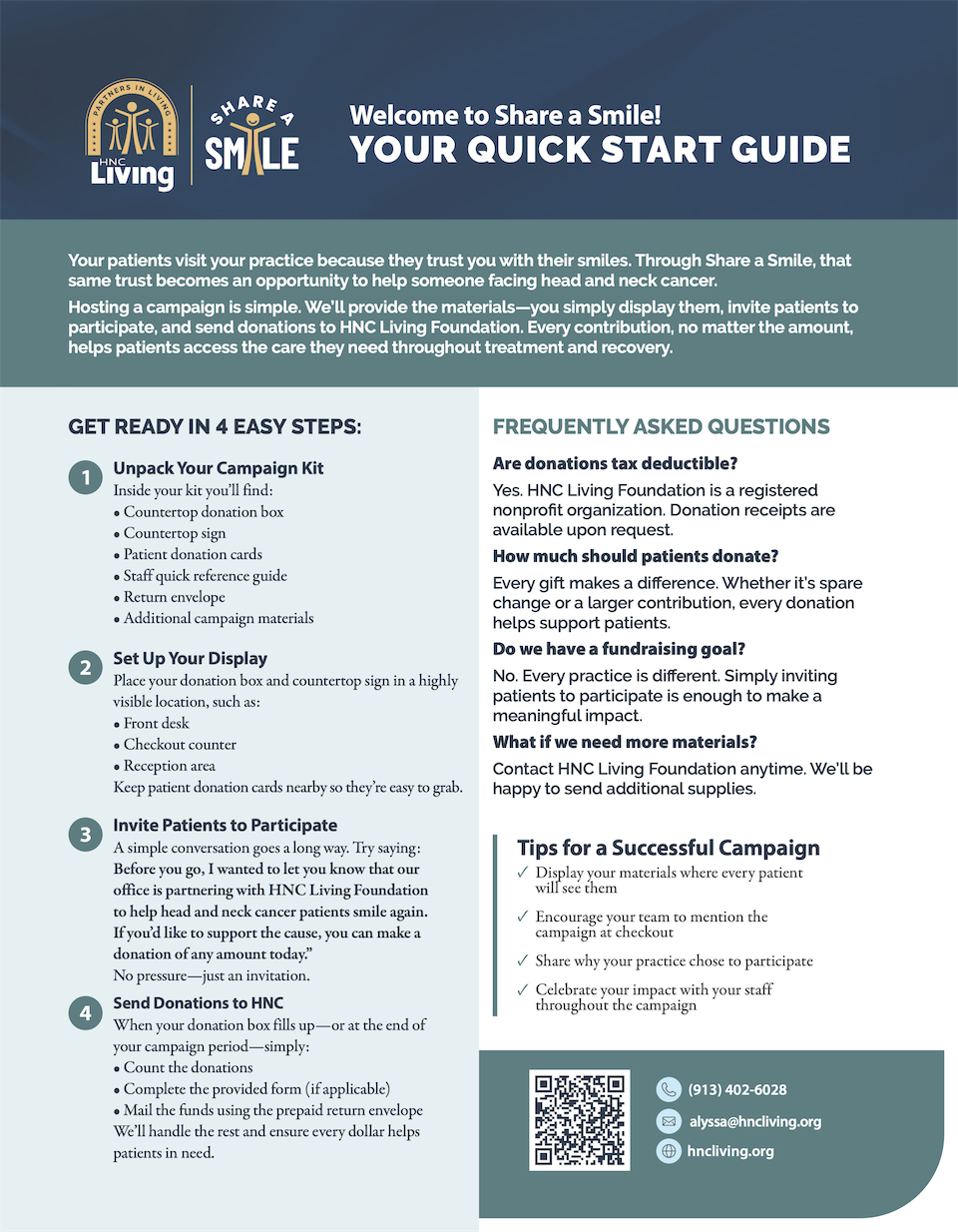 Share a Smile, quick start guide
